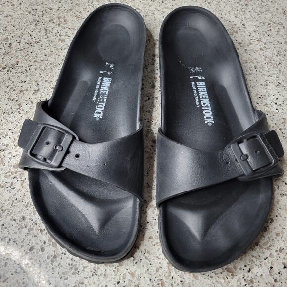 Birkenstock Madrid Essentials Womens Single Strap Black EVA Sandal✨️40 (9/9.5) - Picture 3 of 11